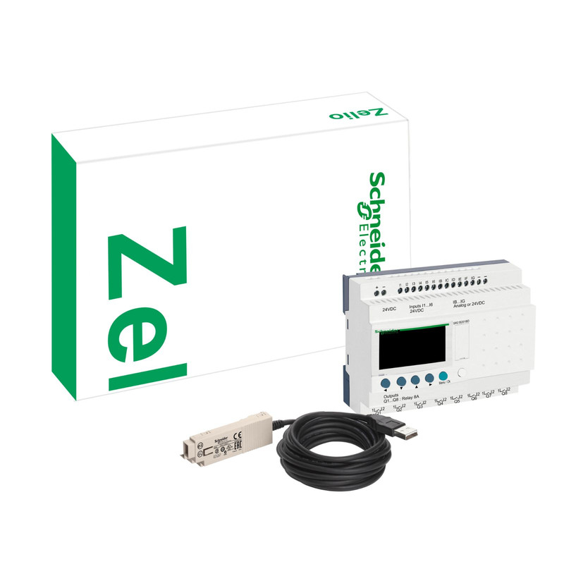 Schneider PLC Zelio Logic_ modular smart relay Zelio Logic - “discovery” pack - 10 I O - 100..240V AC_ [SR3PACKFU]