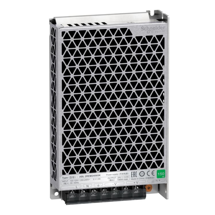 Schneider Power Supply Phaseo Easy ABL2_ single phase power supply, 100...240V input, 24V DC output, 156W, 6,5A_ [ABL2REM24065K]