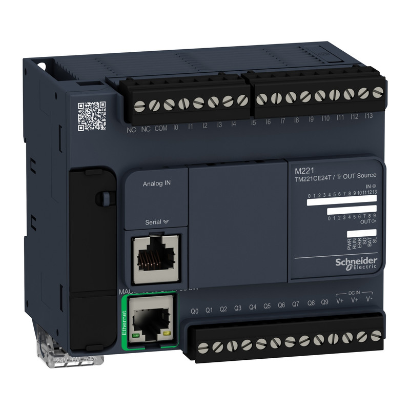 Schneider PLC Modicon M221_ controller M221 24 IO transistor PNP Ethernet_ [TM221CE24T]
