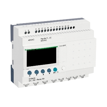 Schneider PLC Zelio Logic_ compact smart relay Zelio Logic - 20 I O - 48 V AC - no clock - display_ [SR2A201E]