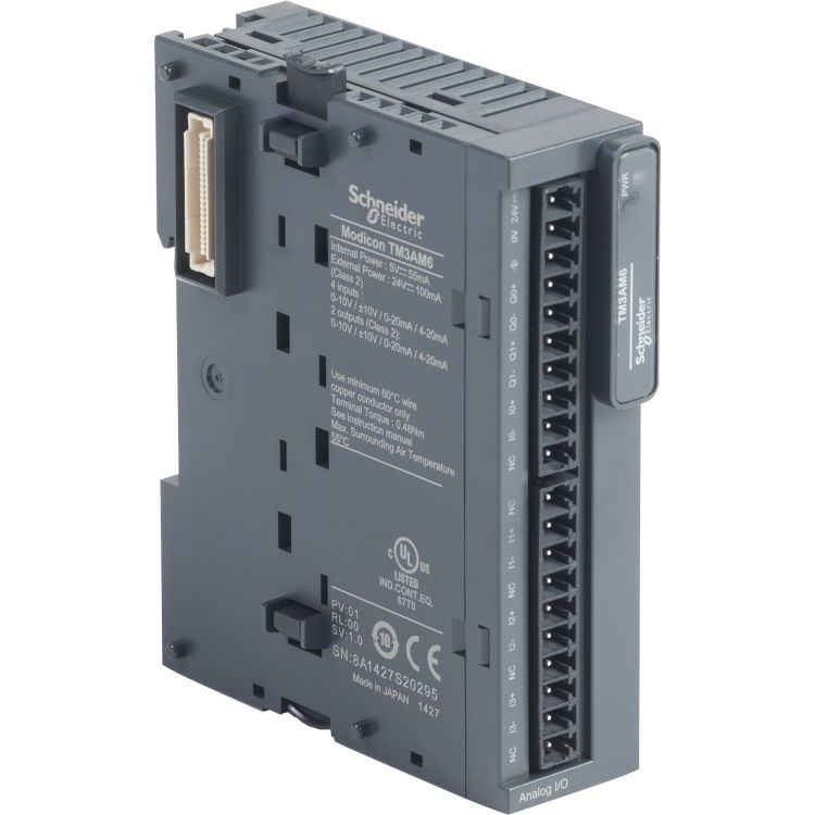Schneider PLC Modicon M241_ module TM3 - 4 analog inputs and 2 analog outputs_ [TM3AM6]