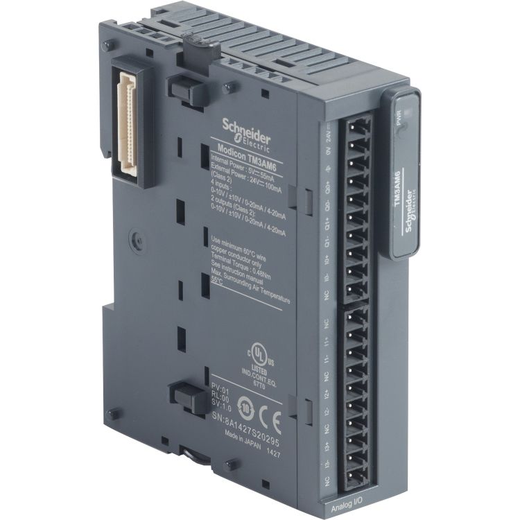 Schneider PLC Modicon M241_ module TM3 - 4 analog inputs and 2 analog outputs_ [TM3AM6]