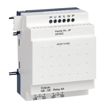 Schneider PLC Zelio Logic_ discrete I/O extension module - 10 I O - 24 V DC - for Zelio Logic_ [SR3XT101BD]