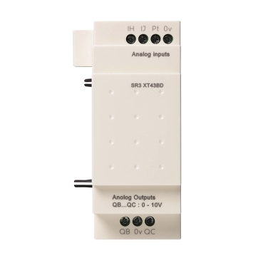 Schneider PLC Zelio Logic_ analogue I/O extension module - 4 I O - 24 V DC - for Zelio Logic_ [SR3XT43BD]