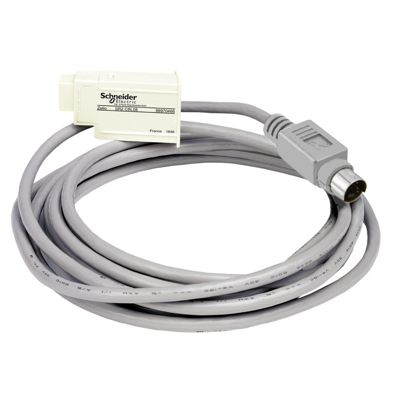 Schneider PLC Zelio Logic_ Magelis small panel connecting cable, for smart relay Zelio Logic, 2.5 m_ [SR2CBL08]
