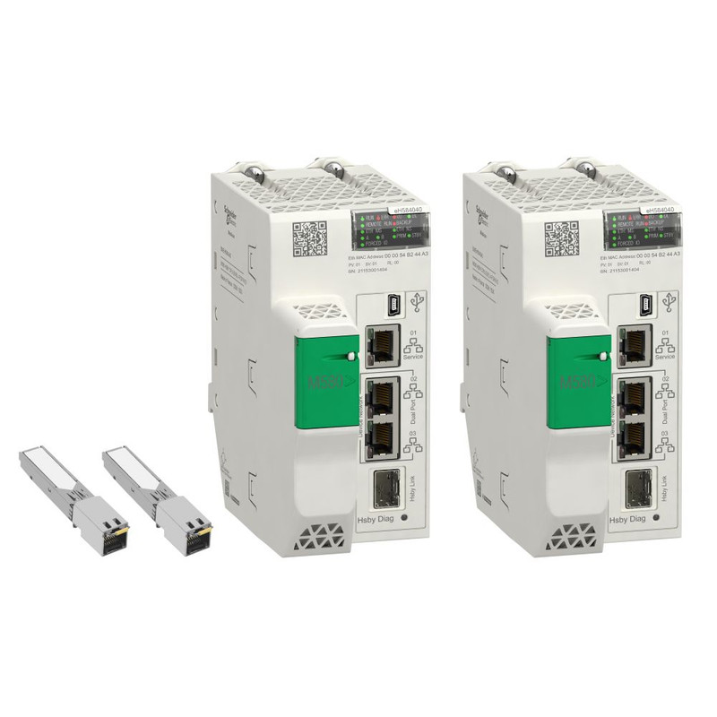 Schneider PLC Modicon M580_ Modicon M580, Kit made of: 2x BMEH584040 + 2x 490NAC0100_ [BMEH584040K]