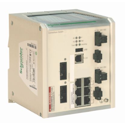 Schneider Ethernet Switch ConneXium_ ConneXium Extended Managed Switch - 6 ports for copper + 2 ports for fiber optic multimode_ [TCSESM063F2CU1]