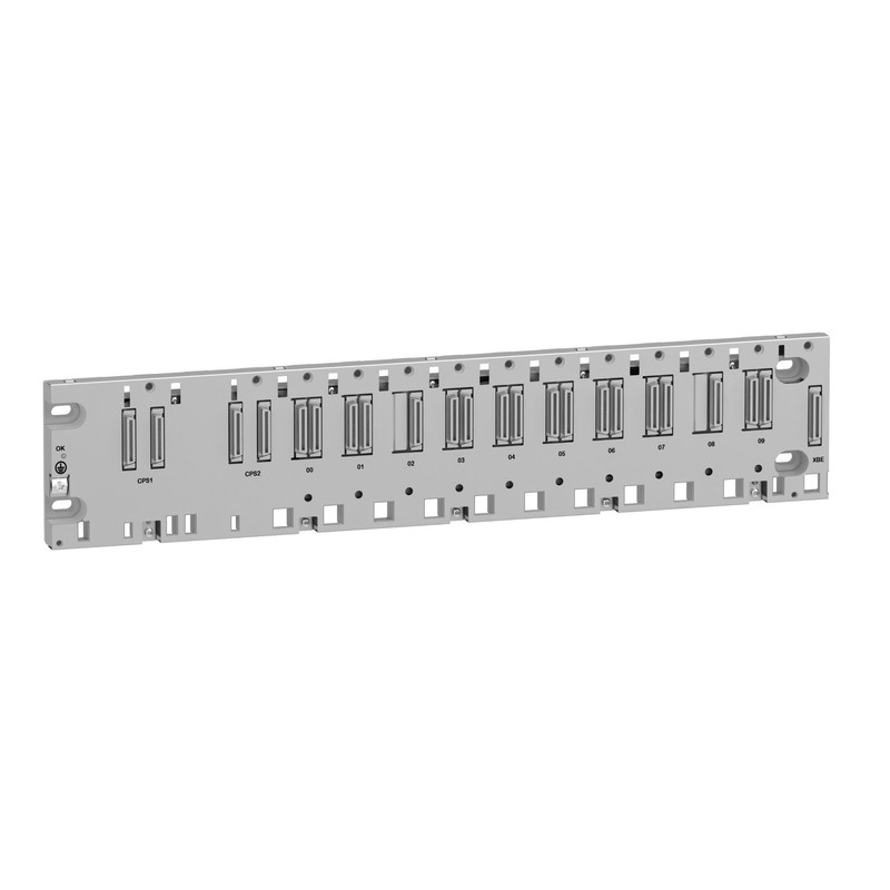 Schneider PLC Modicon M580_ ruggedized rack X80 - 10 slots - Redundant PS - Ethernet backplane_ [BMEXBP1002H]