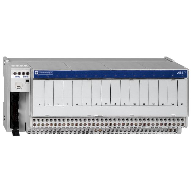 Schneider PLC Modicon ABE7_ Sub-base with plug-in electromechanical relay ABE7 - 16 channels - relay 12.5 mm_ [ABE7R16T330]