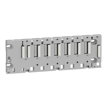 Schneider PLC Modicon M340_ Modicon M340 automation platform, rack 6 slots, panel, plate or DIN rail mounting_ [BMXXBP0600]