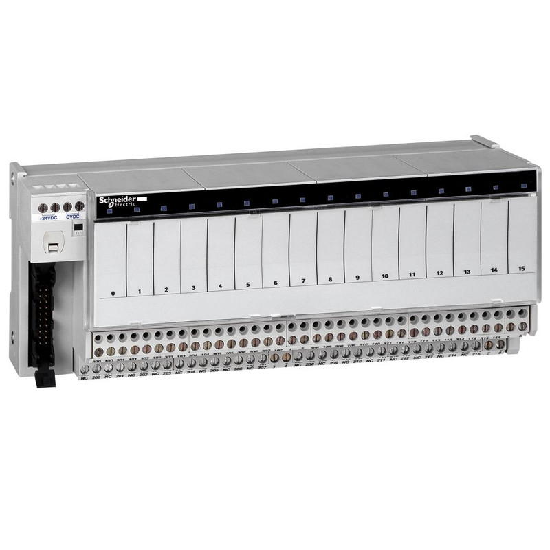 Schneider PLC Modicon ABE7_ Sub-base with plug-in electromechanical relay ABE7 - 16 channels - relay 10 mm_ [ABE7R16T210]