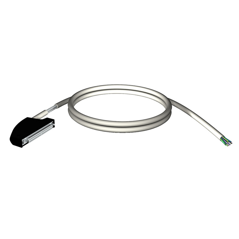 Schneider PLC Modicon M340_ shielded cord set - 40-way terminal - one end flying leads - for X80 I/O - 5 m_ [BMXFCW501S]