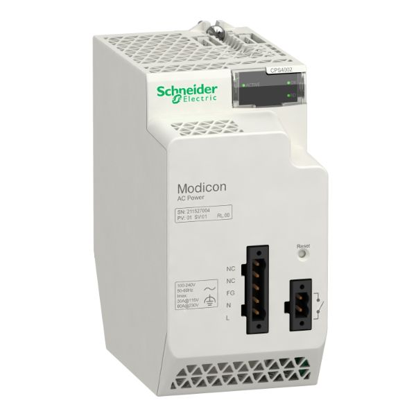 Schneider PLC Modicon M340_ power supply module X80 - 100..240 V AC - for severe environments_ [BMXCPS4002H]