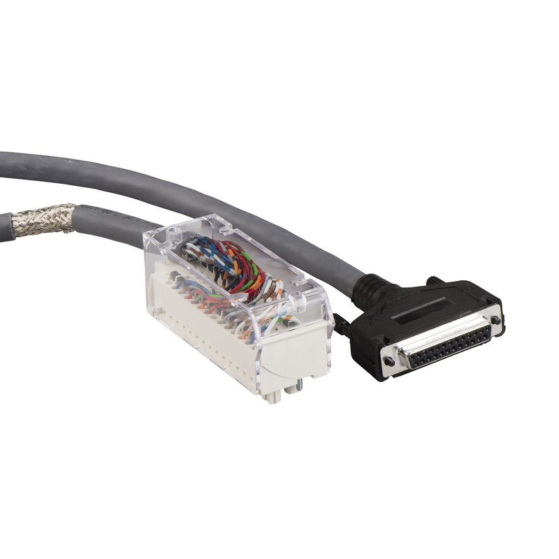 Schneider PLC Modicon M340_ cord set - 28 ways terminal - SUB-D 25 for X80 I/O - 3 m (9.84 ft)_ [BMXFTA300]