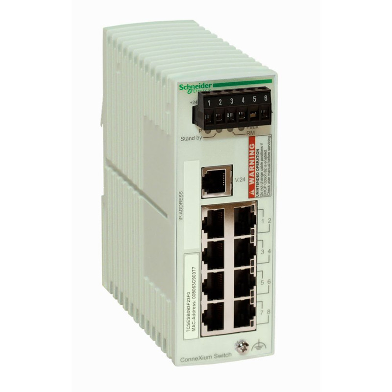 Schneider Ethernet Switch ConneXium_ ConneXium Basic Managed Switch - 8 ports for copper_ [TCSESB083F23F0]