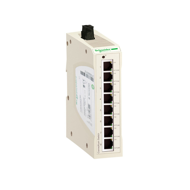 Schneider Ethernet Switch Modicon Switch_ ConneXium Unmanaged Switch - 8 ports for copper + 2 ports for fiber optic single-mode_ [TCSESU103F2CS0]