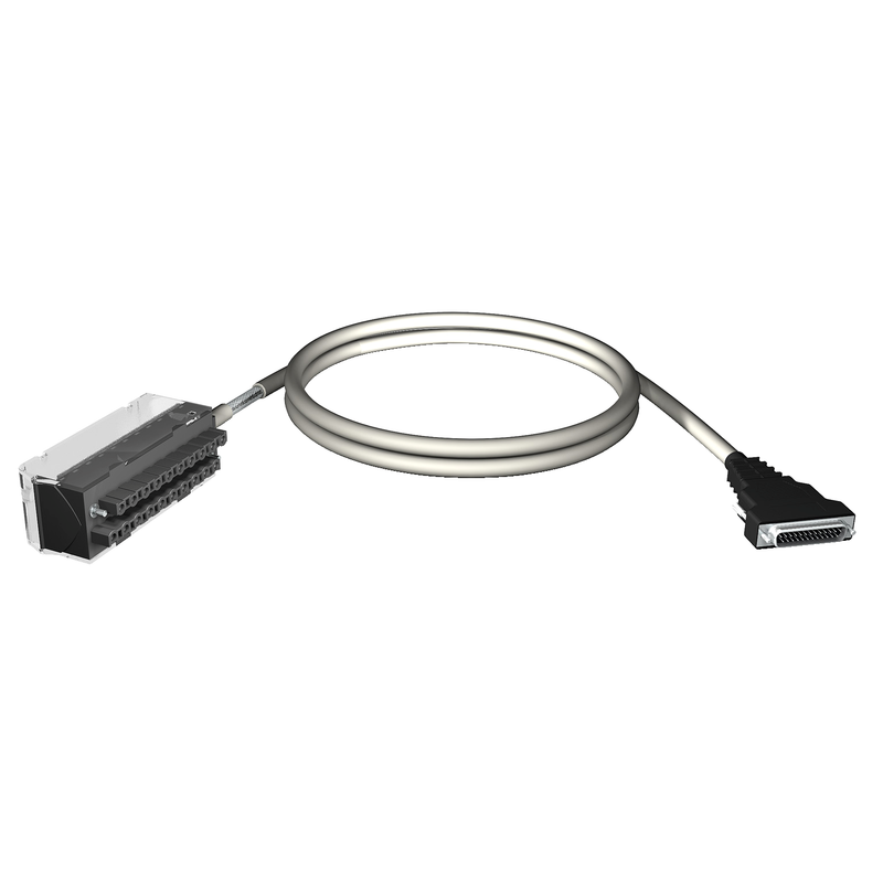 Schneider PLC Modicon M340_ cord set - 20-way terminal - SUB-D25 connector - for X80 I/O - 1.5 m_ [BMXFCA150]