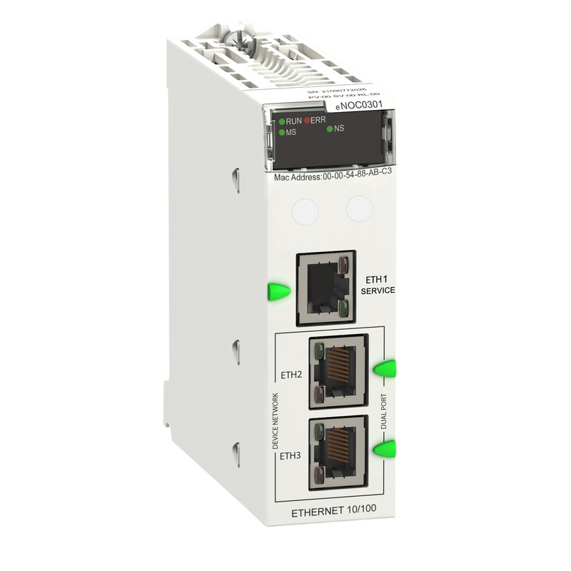 Schneider PLC Modicon M580_ Communication module, Modicon M580, Ethernet 3 port Ethernet_ [BMENOC0301]