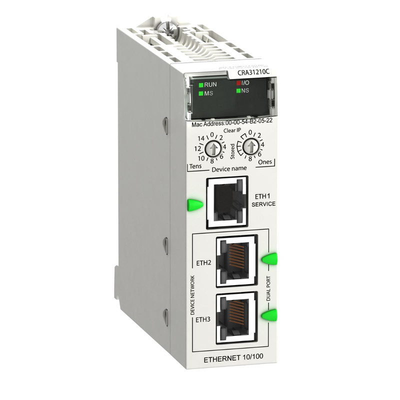 Schneider PLC Modicon M340_ Coated Modicon X80 RIO Drop E/IP Performance - Service port - Advanced features_ [BMXCRA31210C]