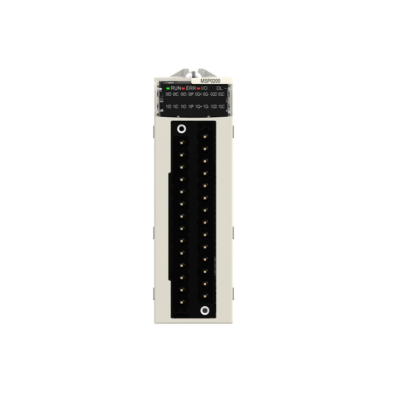 Schneider PLC Modicon M340_ PTO module - 2 channels - 4 input - 24 V DC - 4.3 mA - 2 connectors 28 pins_ [BMXMSP0200]