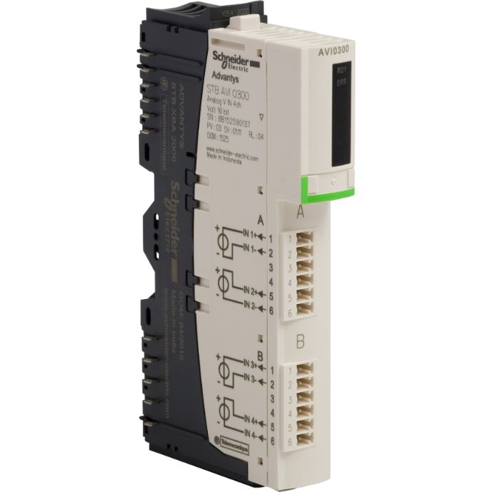 Schneider PLC Modicon STB_ standard analog input kit STB - +/- 10 V - 4 I - 15 bits + sign_ [STBAVI0300K]