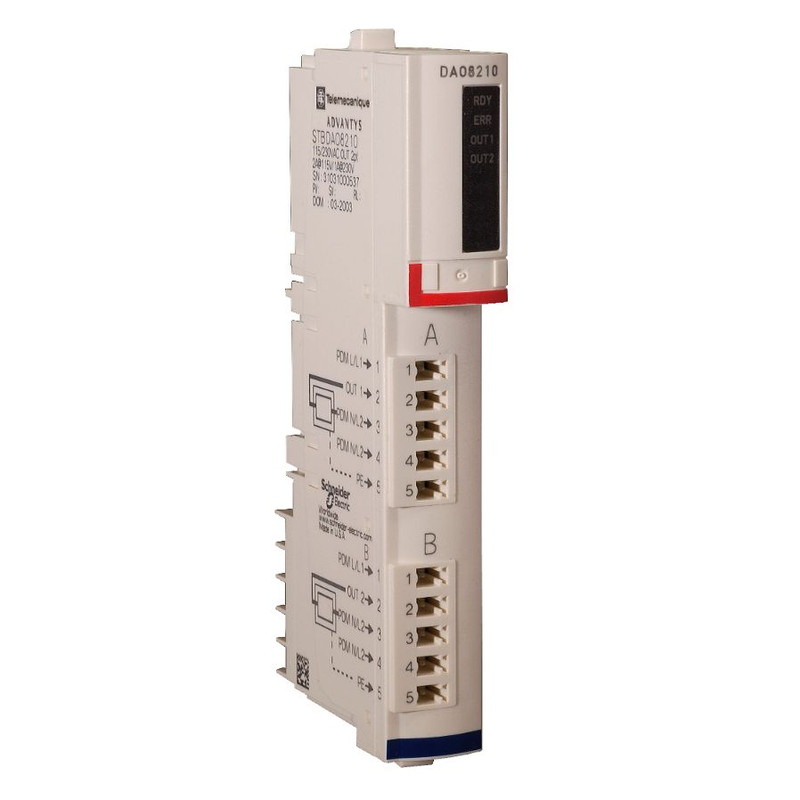 Schneider PLC Modicon STB_ standard digital output kit - Modicon STB - 115..230 V AC - 2 O_ [STBDAO8210K]