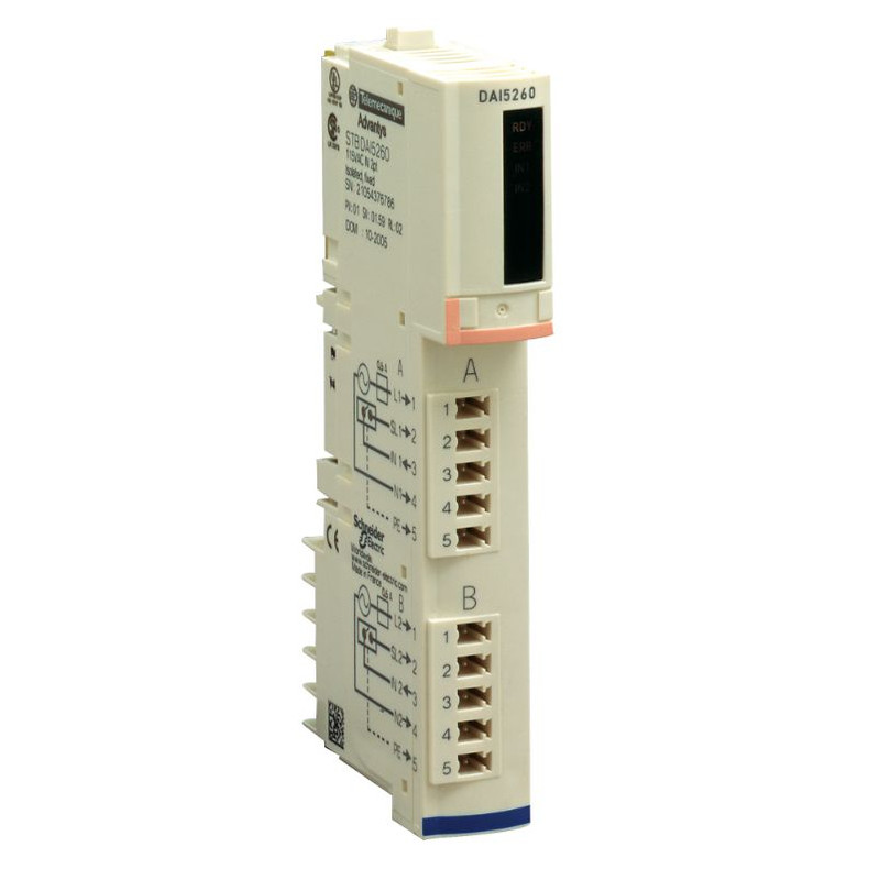 Schneider PLC Modicon STB_ standard digital input kit STB - 115 V AC - 2 I_ [STBDAI5260K]