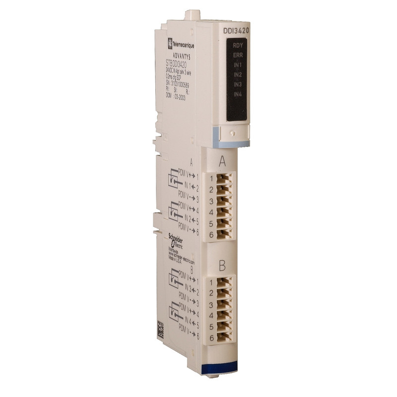 Schneider PLC Modicon STB_ standard digital input kit STB - 24 V DC - 4 I_ [STBDDI3420K]