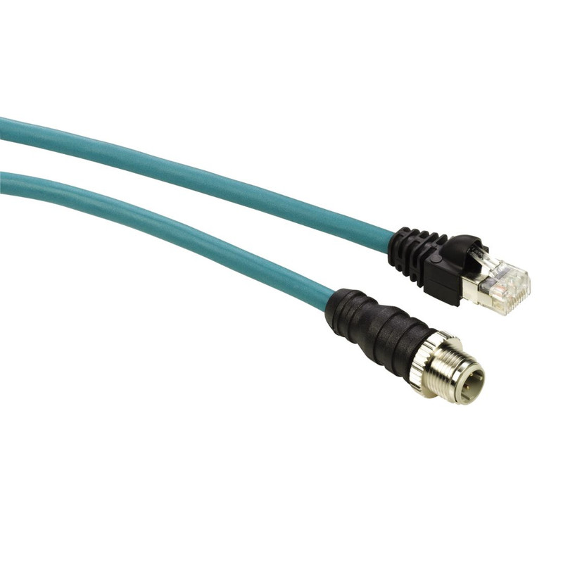 Schneider Ethernet Switch ConneXium_ Ethernet ConneXium cable - M12 connector - M12 connector - IP67 - 1 m_ [TCSECL1M1M1S2]
