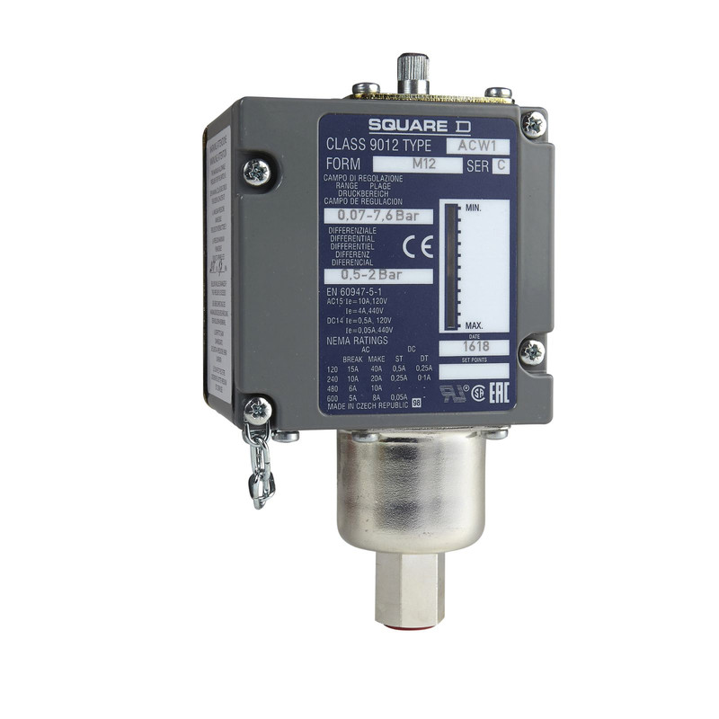 Schneider Sensors OsiSense XM_ pressure switch ACW 7.6 bar - adjustable scale 2 thresholds - 1CO_ [ACW1M129012]