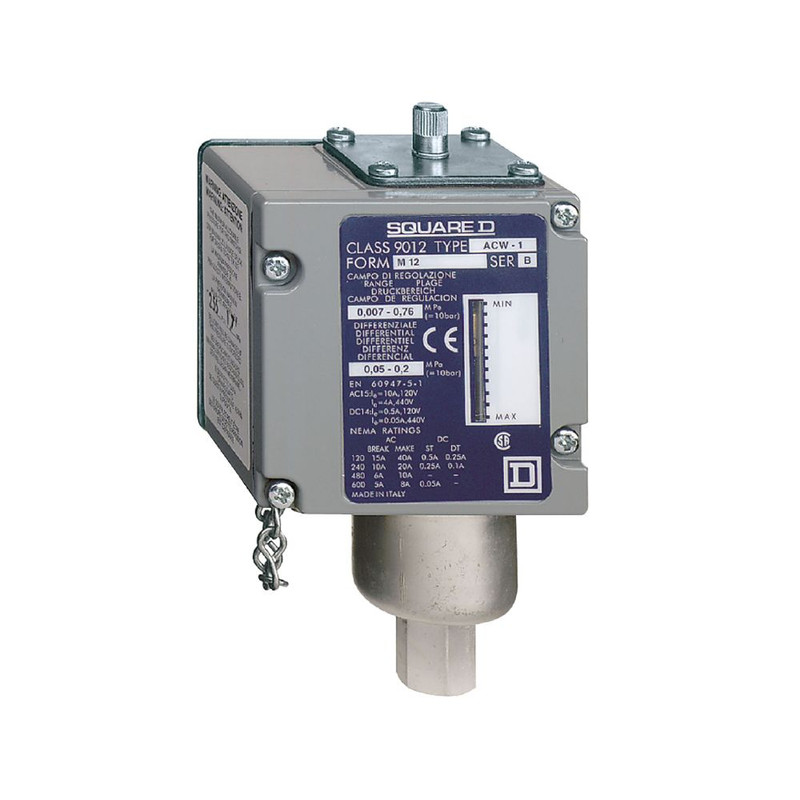 Schneider Sensors OsiSense XM_ Pressure sensors XM, pressure switch ACW 5.2 bar, adjustable scale 2 thresholds, 2CO_ [ACW25M129012]