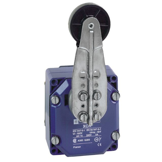 Schneider Sensors OsiSense XC Special_ Limit switch, Limit switches XC Standard, XCR, thermoplastic spring return roller lever large, 2X(1NC+NO)_ [XCRA55]