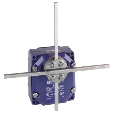 Schneider Sensors OsiSense XC Special_ Limit switch, Limit switches XC Standard, XCR, metal stay put crossed rods lever square rod 6 mm, 2X(1NC+NO)_ [XCRE18]