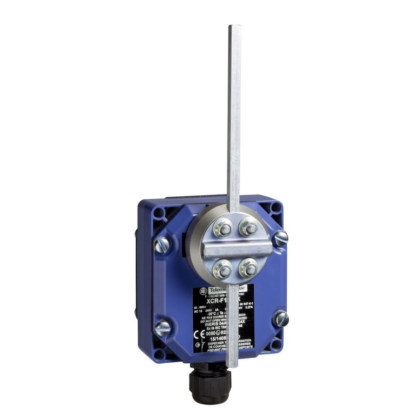 Schneider Sensors Osiswitch - ATEX D_ Limit switch, Limit switches XC Standard, XCR, square rod 6 mm crossed, 2NC + 2 NO, ATEX/IECEx_ [XCRE181EX]