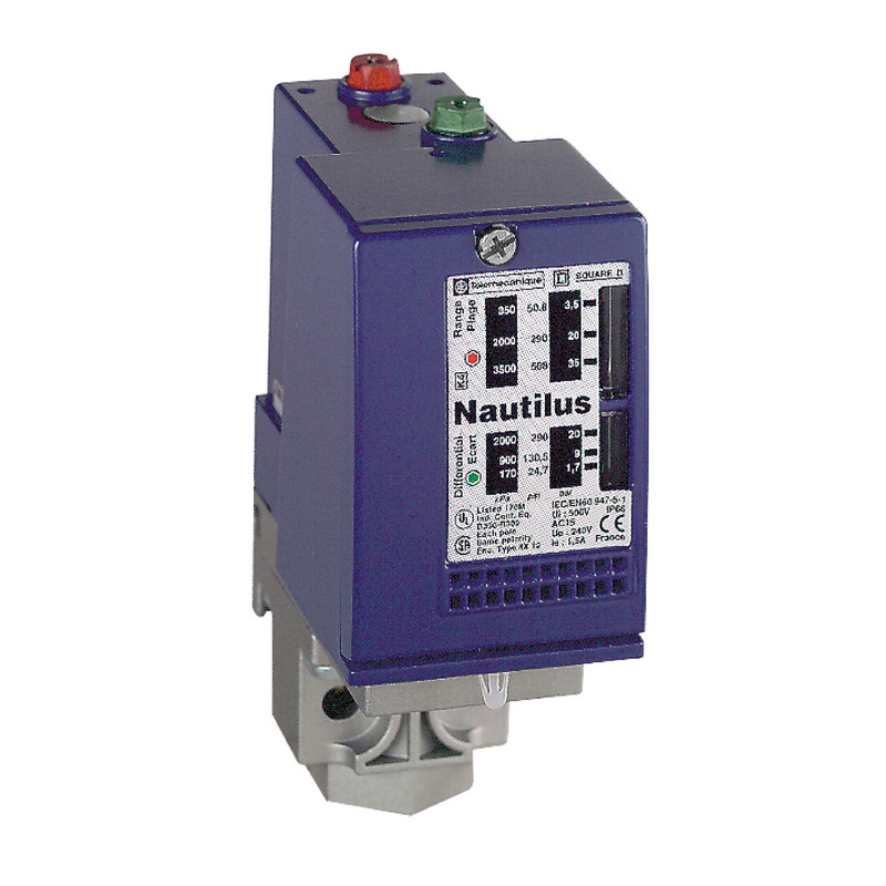Schneider Sensors OsiSense XM_ pressure switch XMLC 20 bar - adjustable scale 2 thresholds - 2 C/O_ [XMLC020B2S11]