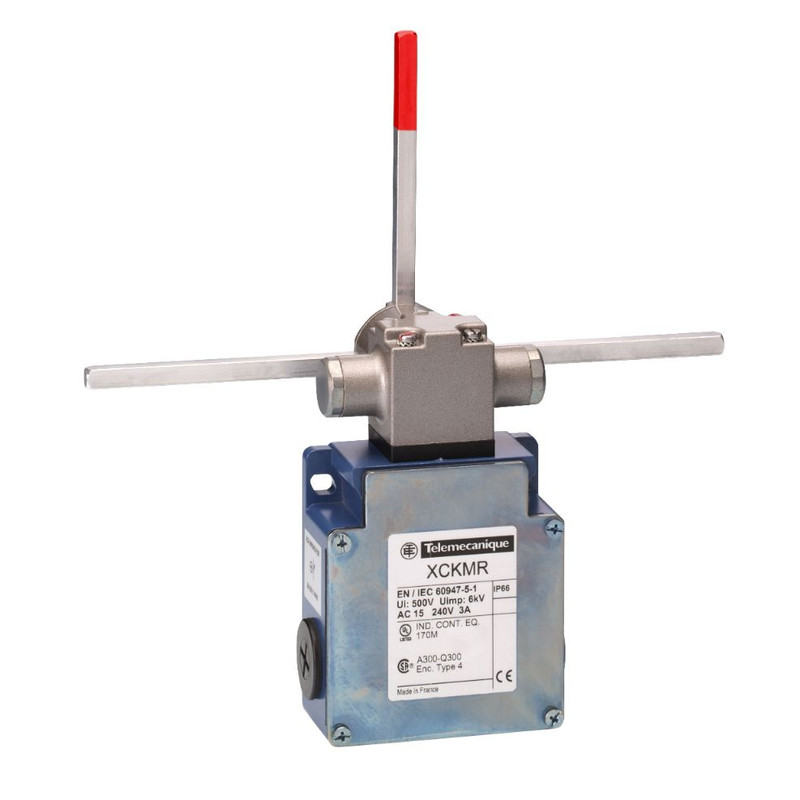 Schneider Sensors OsiSense XC Special_ Limit switch, Limit switches XC Standard, XCKMR, reverse head stay put crossed rods, 2x(2 NC), slow, Pg13_ [XCKMR54D2]