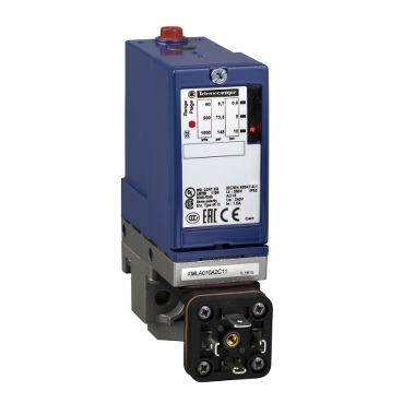 Schneider Sensors OsiSense XM_ Electromechanical pressure sensor, Pressure sensors XM, switch XMLA 10 bar, fixed scale 1 threshold, 1 C/O_ [XMLA010A2C11]