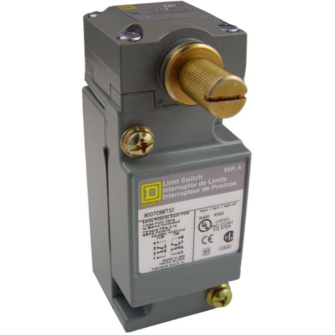 Schneider Sensors Nema Limit Switches_ Limit switch, 9007, 9007C 2 NO/NC neutral, rotary head, CW+CCW, standard_ [9007C68T10M11]