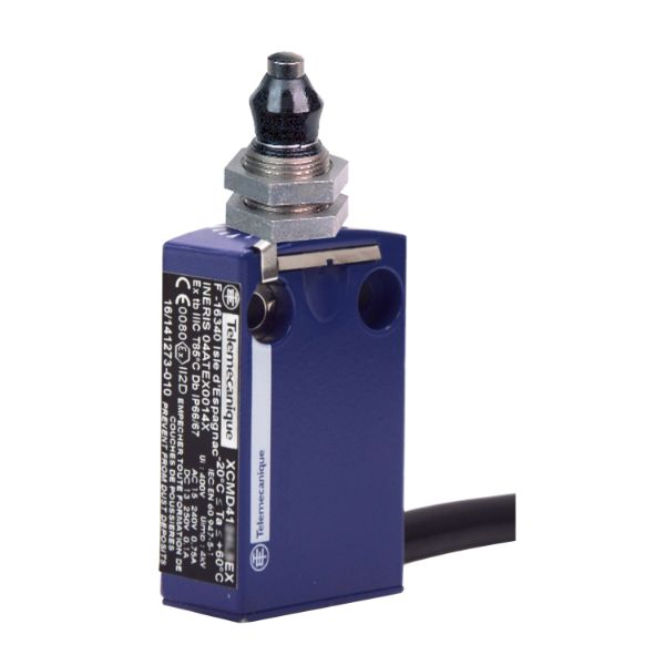 Schneider Sensors Osiswitch - ATEX D_ limit switch XCM-D - plunger with elastomer boot - 2 x (1 NC + 1 NO) - ATEX_ [XCMD41G1L5EX]