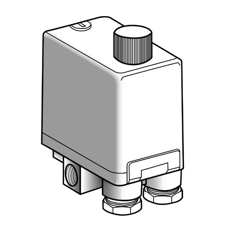 Schneider Sensors OsiSense XM_ pressure sensor XMP - 12 bar - 4xG 1/4 female - 3 NC - ON/OFF knob control_ [XMPE12C2441]