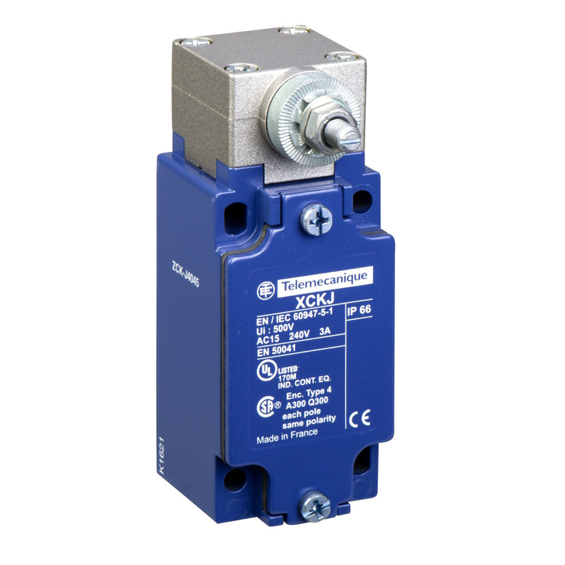 Schneider Sensors OsiSense XC Standard_ Limit switch body with spring return rotary head, Limit switches XC Standard, ZCKJ, w/o lever, fixed, 2C/O, snap, Pg13_ [ZCKJ4045]