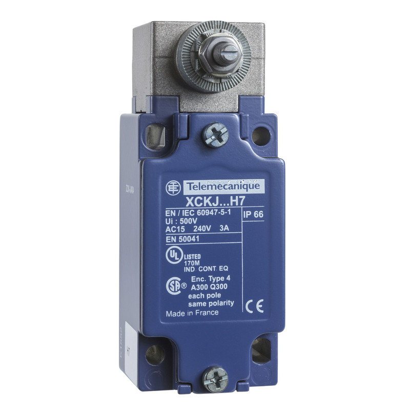 Schneider Sensors OsiSense XC Standard_ limit switch body ZCKJ - rotary head w/o lever - fixed - 2C/O - snap - 1/2"NPT_ [ZCKJ404H7]