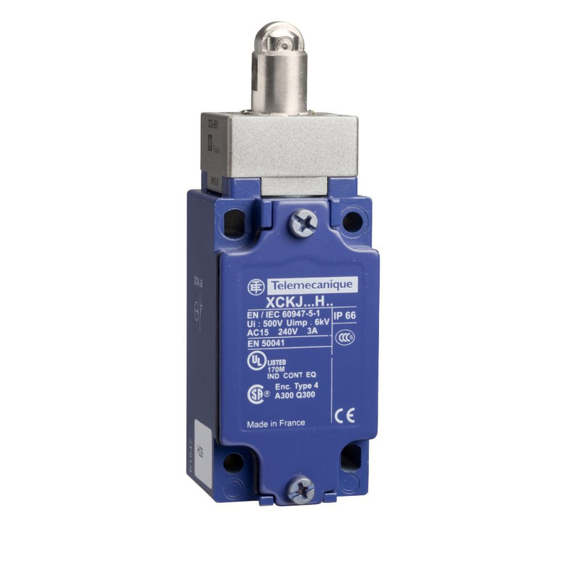 Schneider Sensors OsiSense XC Standard_ limit switch XCKJ - steel roller plunger - 1NC+1NO - snap action - Pg13_ [XCKJ162]