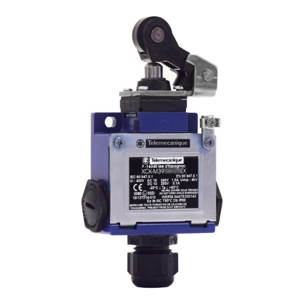 Schneider Sensors Osiswitch - ATEX D_ Limit switch, Limit switches XC Standard, XCKM, roller lever plunger, 2NC + NO, ATEX/IECEx_ [XCKM3921H29EX]