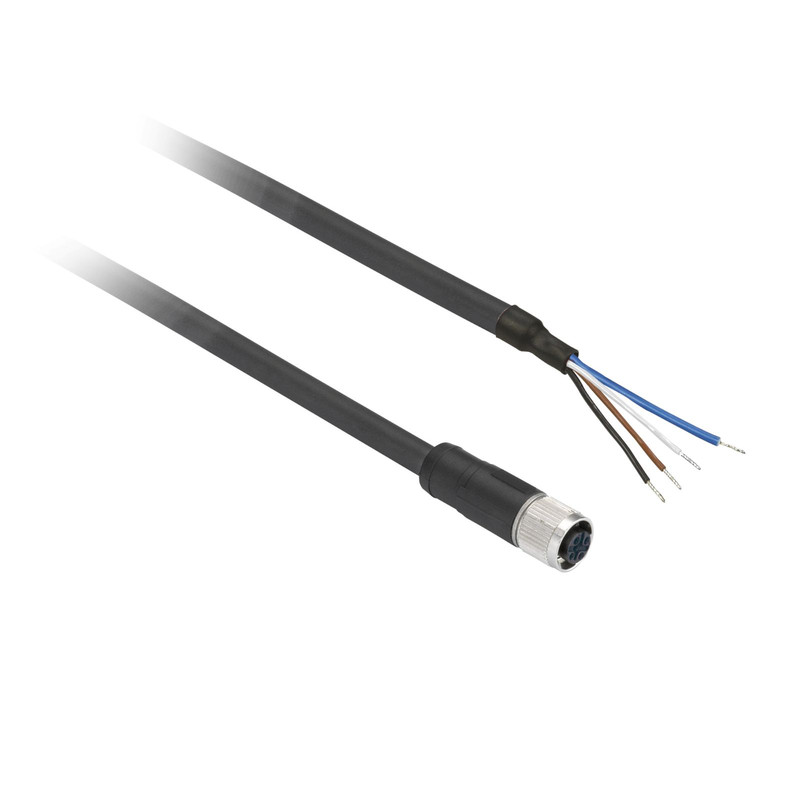 Schneider Sensors OsiSense XU_ pre-wired connectors XZ - straight female - M8 - 4 pins - cable PUR 10m_ [XZCP0941L10]