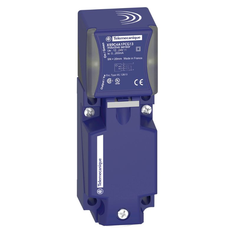 Schneider Sensors Osisense XS & XT_ inductive sensor XS9 40x40x117 - PBT - Sn20 mm - 12..24VDC - terminals_ [XS9C4A1PCG13]