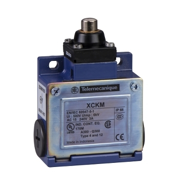 Schneider Sensors OsiSense XC Standard_ Limit switch, Limit switches XC Standard, XCKM, metal end plunger, 1NC+1 NO, snap action, M20_ [XCKM110H29]