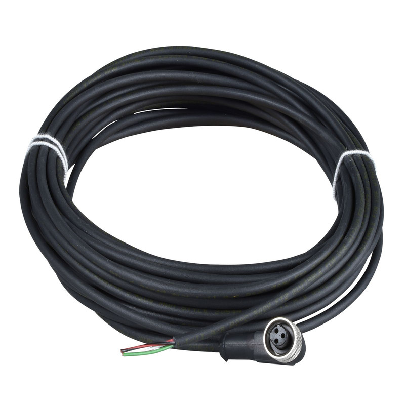 Schneider Sensors OsiSense XU_ Pre wired connectors XZ, elbowed female, 1/2"20 UNF, 3 pins, cable PUR 10 m_ [XZCP1965L10]