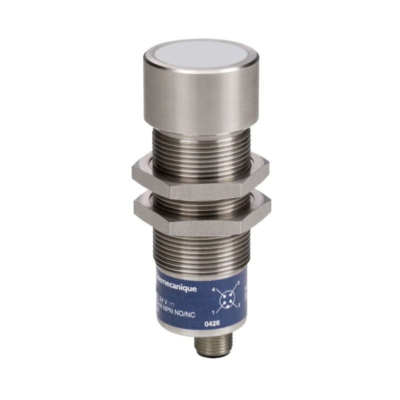 Schneider Sensors OsiSense XX_ ultrasonic sensor - M30 stainless steel - diffuse - Sn 1m - 0..10 V - M12_ [XX930S1A1M12]