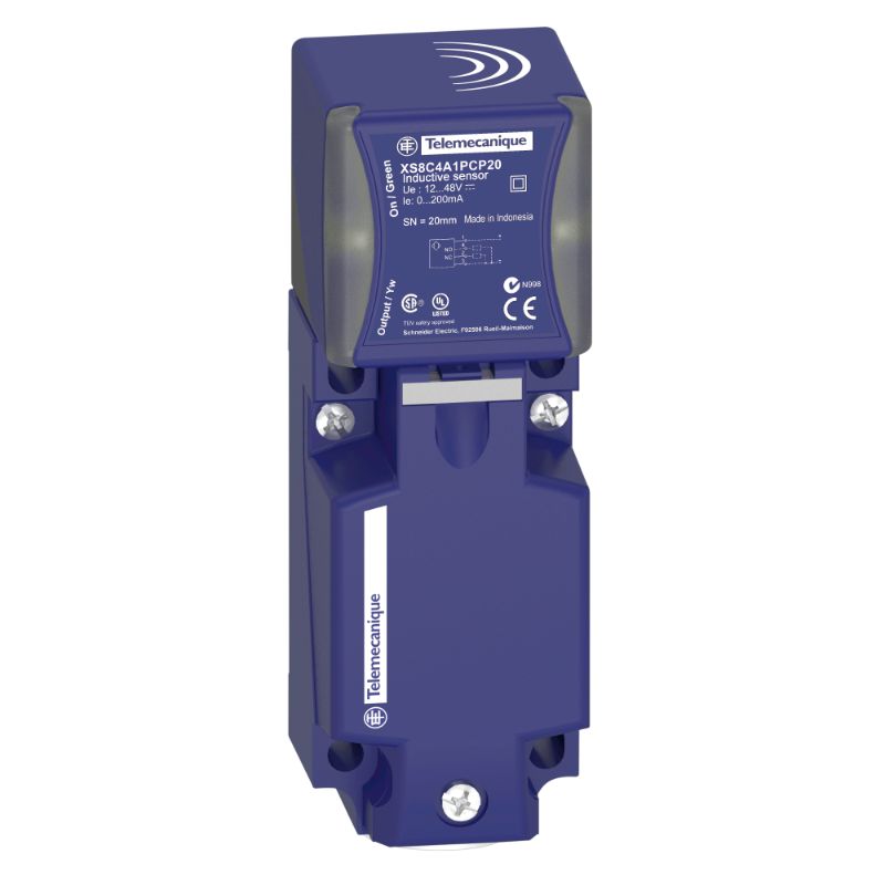 Schneider Sensors Osisense XS & XT_ Inductive proximity sensors XS, inductive sensor XS7 40x40x117, PBT, Sn15 mm, 12...48 VDC, terminals_ [XS7C4A1DPN12]